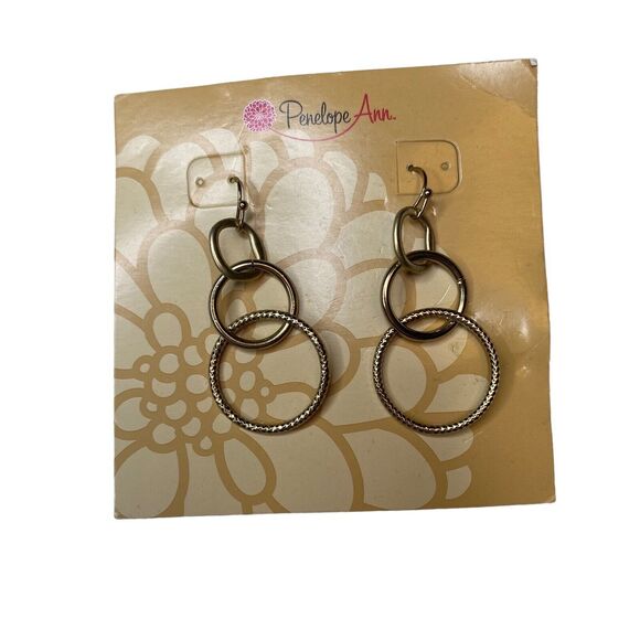 Penelope Ann Gold Tone Multi Loop Dangle Earrings Brand New - Picture 1 of 5